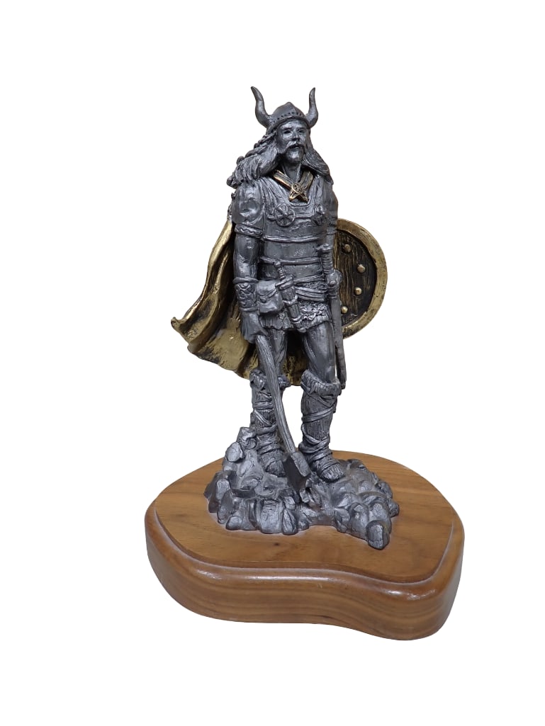 Michael Ricker Earle Pewter Viking Sculpture or Figure Signed and Numbered 107/2000 (1 of 4)