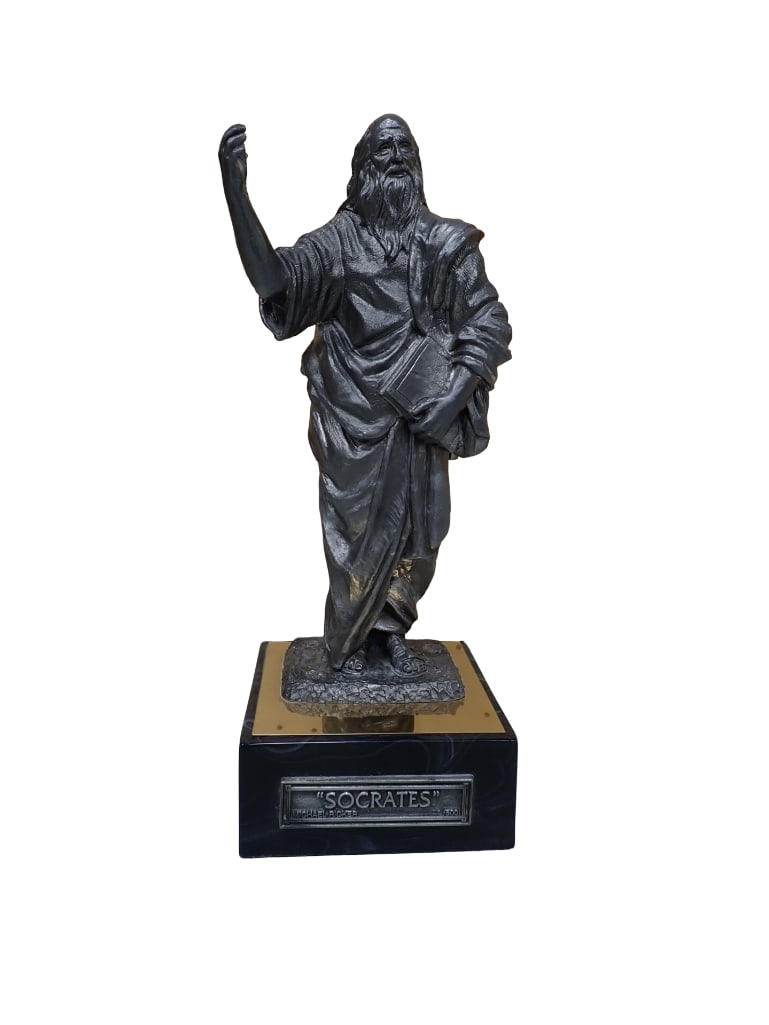 Michael Ricker Socrates Pewter Sculpture Signed (1 of 6)