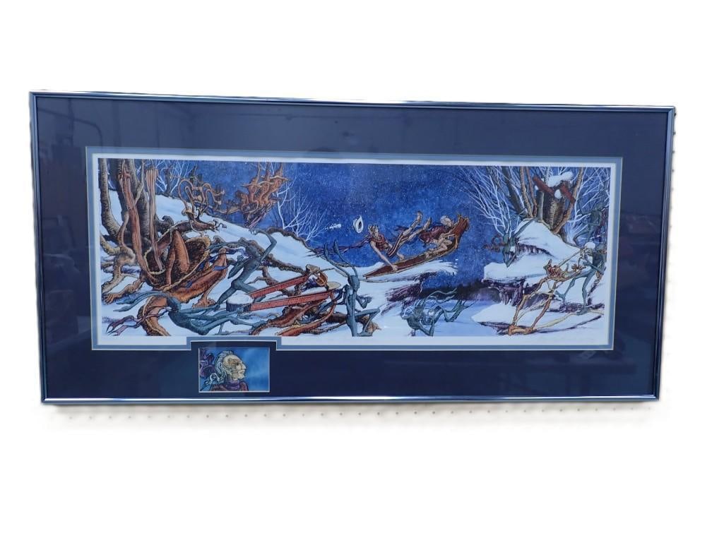 Gary Delamatre Pencil Signed Framed Fantasy Art - Caught in the Cross Fire 178/320 (1 of 5)