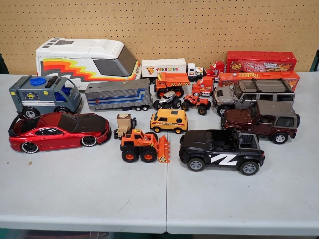Lot of Toy Trucks, Cars, Galoob Micro Machines Super City Van, Toys R Us Truck, etc (1 of 7)
