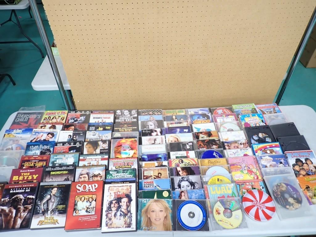 Large Lot of assorted DVDs and CDs (1 of 8)