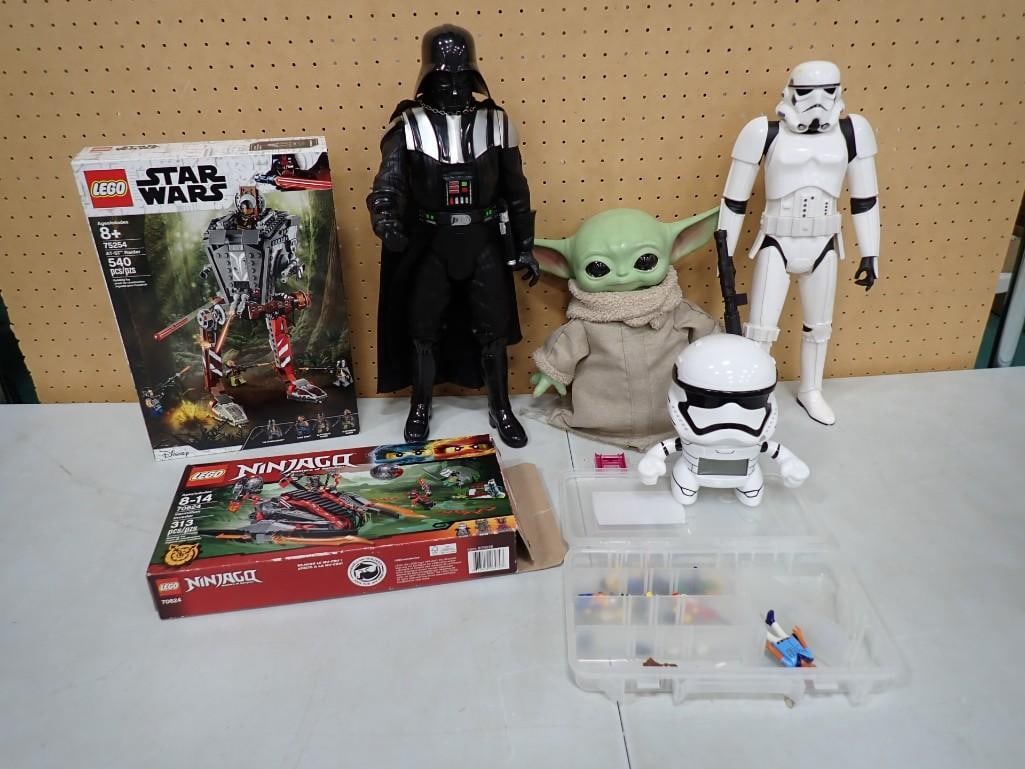 Star Wars Lot including Lego 75254 At-St Raider, Baby Yoda, Darth Vader, Storm Trooper, Mini Figs (1 of 8)