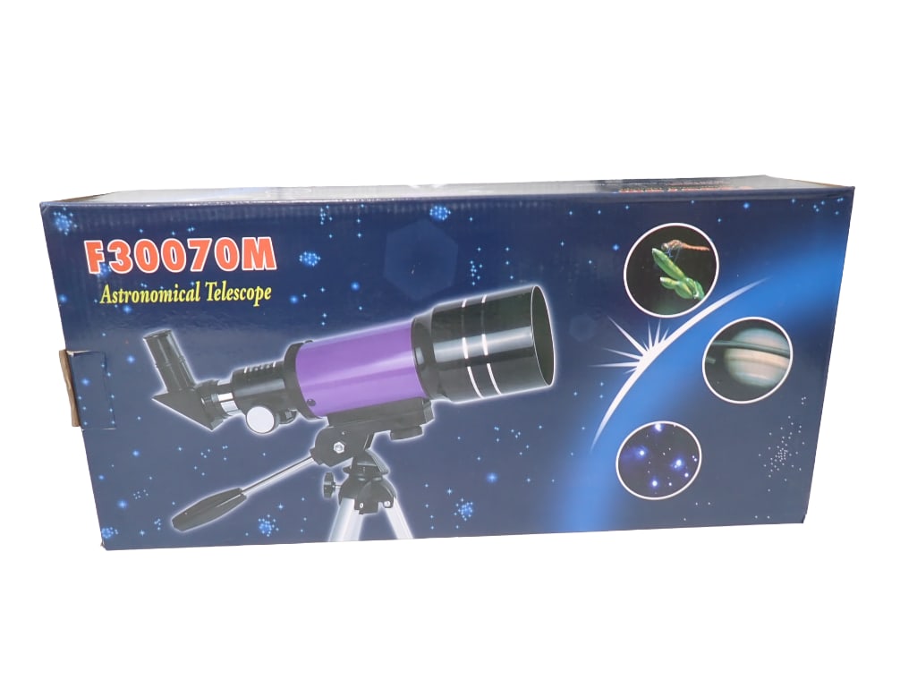 F30070M Astronomical Telescope New in Box: F30070M Astronomical Telescope New in Box All pictures are considered part of the description and should be examined carefully by bidders. Live Auctioneers is now offering Live Shipping through them. 