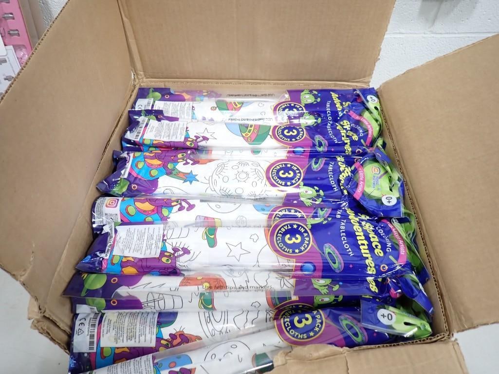 Large Lot of Space Adventures Coloring Tablecloths New in Packages (1 of 3)