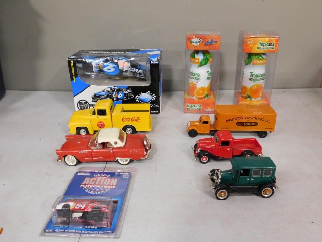 Die Cast Truck / Car Lot including Coca-Cola, Tropicana, Motorworks NASCAR, etc. (1 of 11)