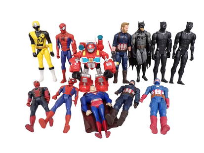 Lot of Action Figures incl Spider-Man, Batman, Captain America, Etc: Lot of Action Figures incl Spider-Man, Batman, Captain America, Etc  All pictures are considered part of the description and should be examined carefully by bidders.  Live Auctioneers is now offering