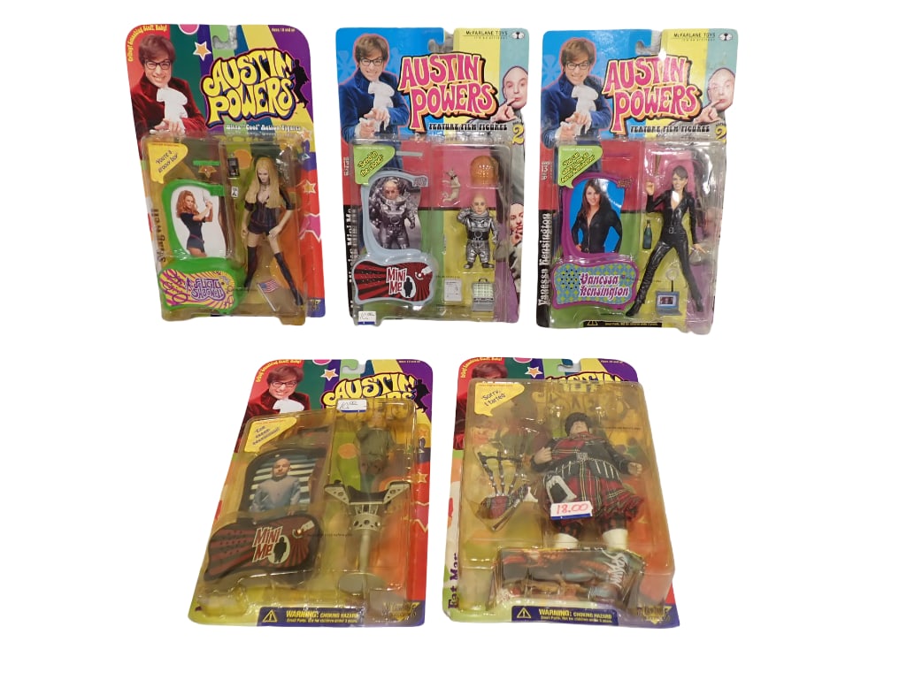 5 Austin Powers Figures New in Package (1 of 9)
