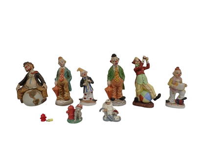 Asst Figurines incl Clowns and Firehouse Dalmatians: Assorted Figurines incl Clowns and Firehouse Dalmatians\\\  All pictures are considered part of the description and should be examined carefully by bidders.  Live Auctioneers is now offering Live Ship