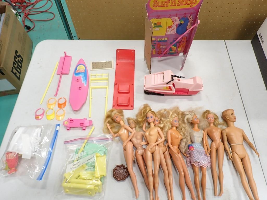 Vintage IDEAL Ted Doll, Barbie Dolls, Doll Accessories, Etc: Lot of Dolls and Accessories incl Vintage IDEAL Ted Doll (Tammy's Brother), Barbie Dolls, Doll Accessories, Etc All pictures are considered part of the description and should be examined carefull