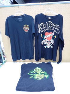 Ed Hardy / Harley Davidson T-Shirts - Sizes XXL: Ed Hardy / Harley Davidson T-Shirts - Sizes XXL All pictures are considered part of the description and should be examined carefully by bidders. Live Auctioneers is now offering Live Shipping through