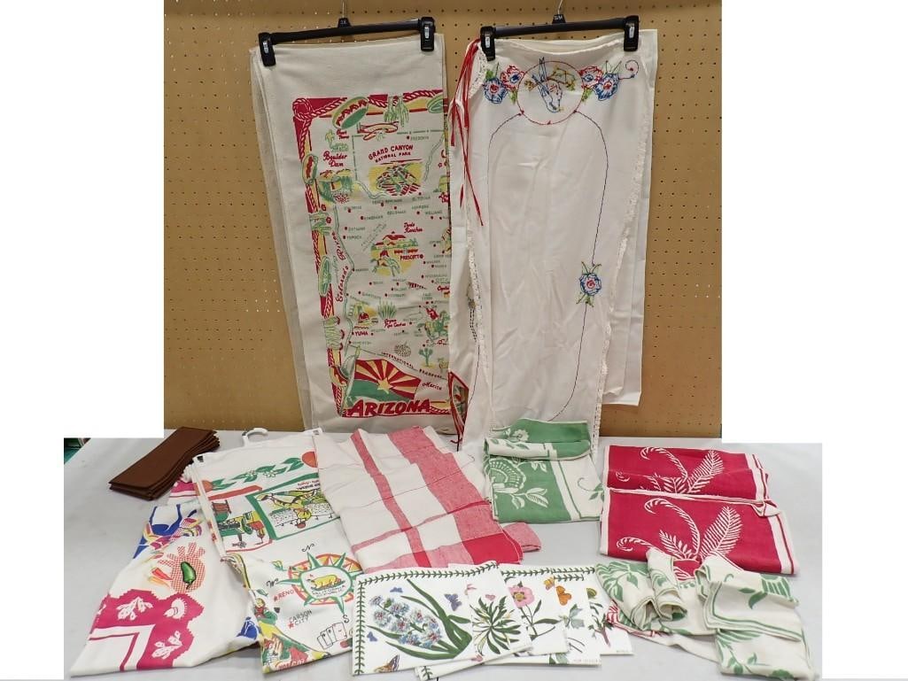 Linen Lot including Embroidered, Arizona Map, California Map, Floral, Holiday, etc. (1 of 11)