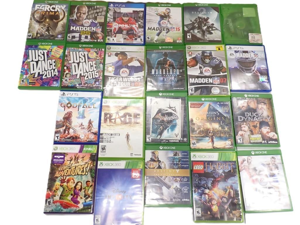 Video Game Lot including XBox One, PS4, PS5, XBox 360 - Duck Dynasty, Assassin's Creed, Batman, Just (1 of 9)