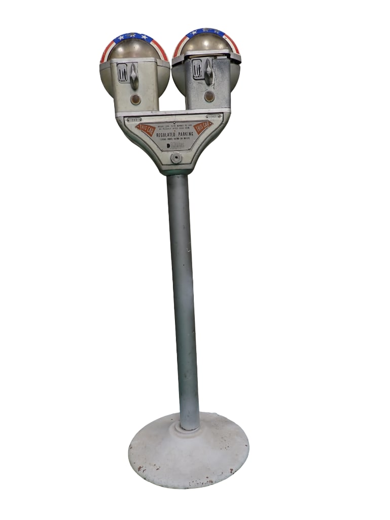 Double Parking Meter with Flag Design (1 of 4)