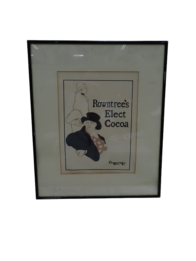 Vintage Framed Advertising Poster Print - Rowntree's Elect Cocoa - Measures roughly 15x18": Vintage Framed Advertising Poster Print - Rowntree's Elect Cocoa - Measures roughly 15x18" All pictures are considered part of the description and should be examined carefully by bidders. Live