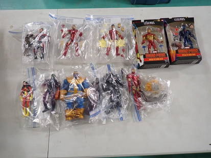 Action Figures Lot incl Marvel Iron Man Modular Iron Man and Stealth Iron Man, Both New in Package: Action Figures Lot incl Marvel Iron Man Modular Iron Man and Stealth Iron Man, Both New in Package, plus assorted loose action figures  All pictures are considered part of the description and should b
