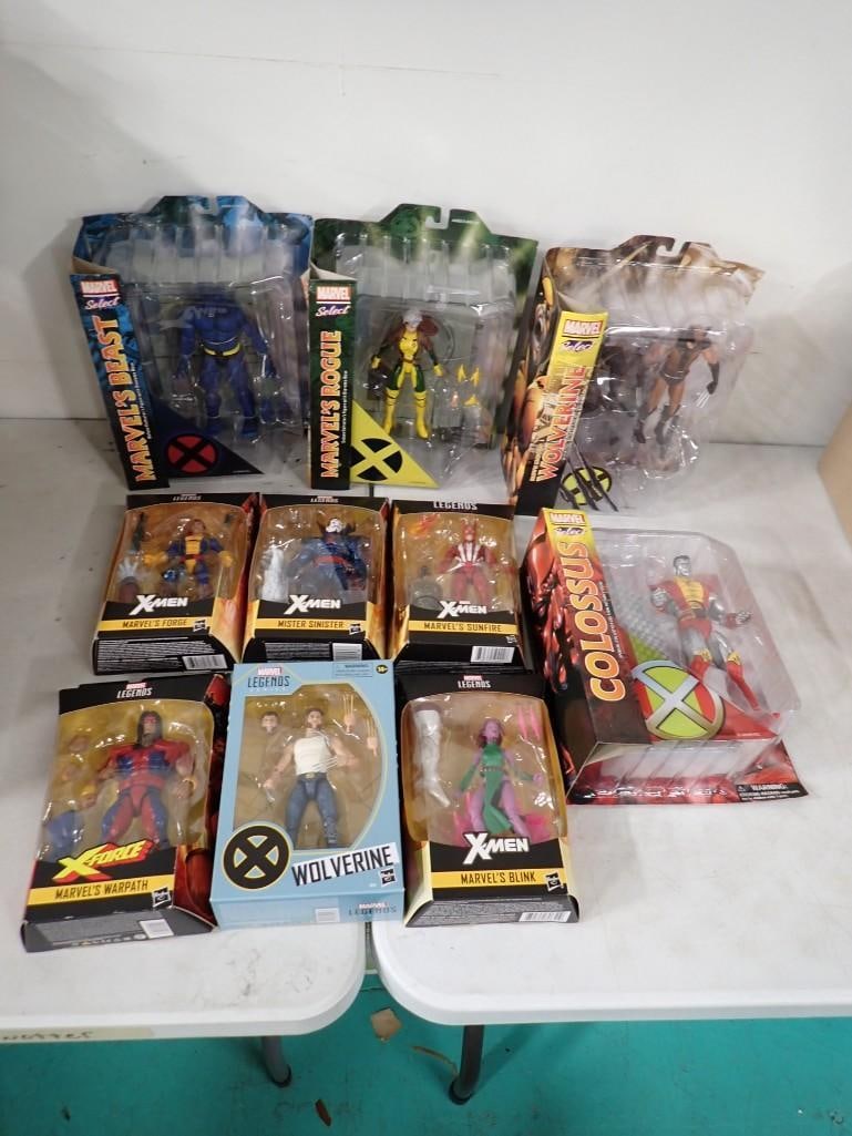 10 New Action Figures incl Marvel Colossus, Wolverine, Rogue, Beast, Blink, Sunfire, Sinister, Forge (1 of 9)