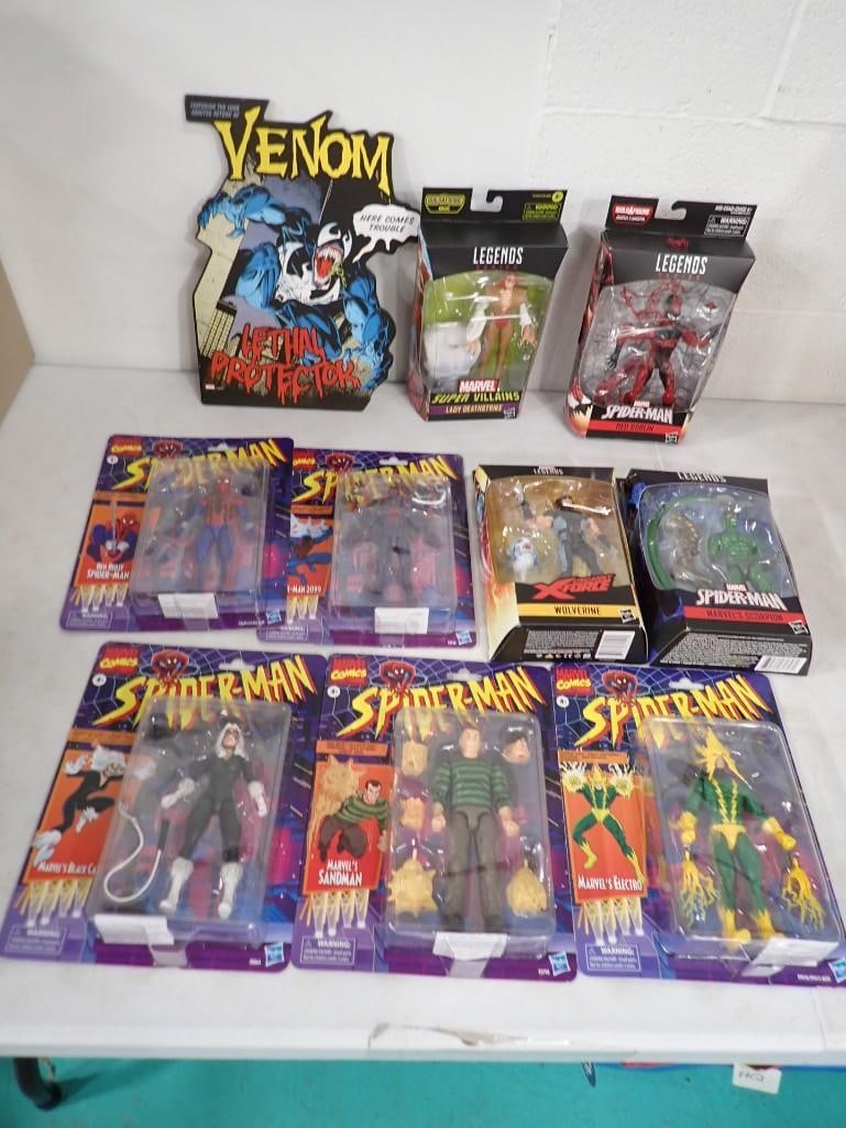 New in Package Action Figures incl Marvel Legends Lady Deathstrike, Red Goblin, Wolverine, (1 of 7)
