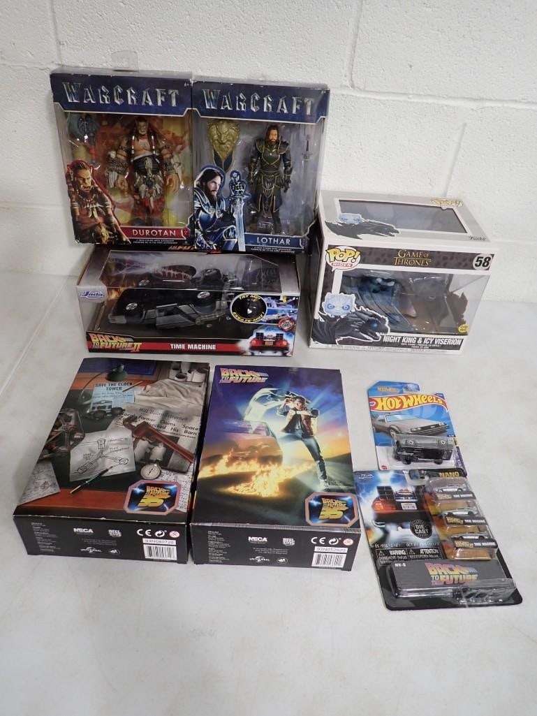 New in Package Toys and Action Figures incl Back to the Future II Time Machine, Warcraft Lothar and (1 of 10)