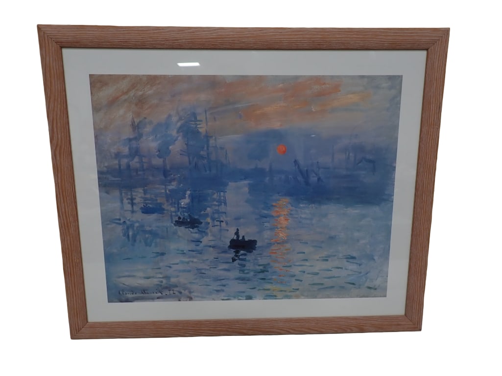 Framed Print of Claude Monet's Impression, Sunrise 31" x 24" (1 of 4)