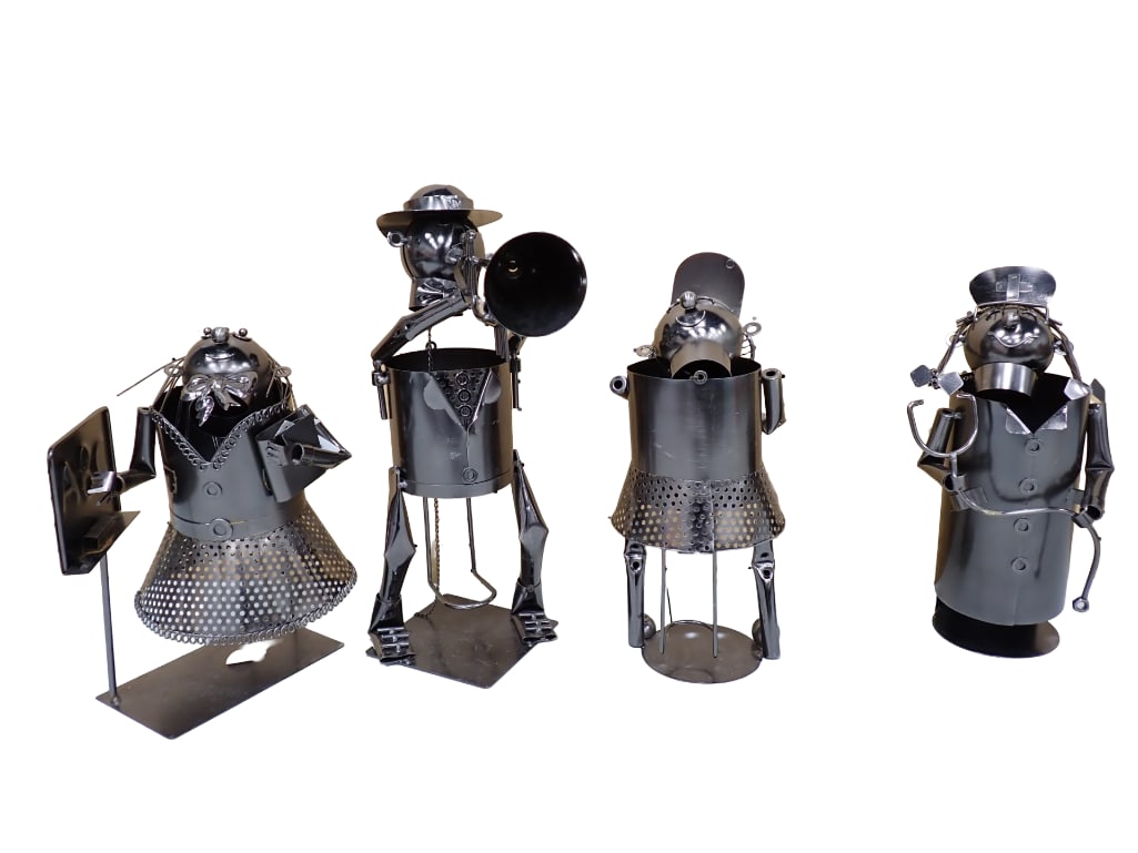 Steampunk Metal Art Lot including Teacher, Musician, Doctor, Wine Bodies Wine Holders etc: Steampunk Metal Art Lot including Teacher, Musician, Doctor, Wine Bodies Wine Holders etc All pictures are considered part of the description and should be examined carefully by bidders. Live Auctione