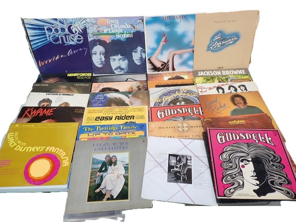 Vinyl Record Lot including The Babys, Jackson Browne, Easy Rider, Carpenters, Lionel Richie, Fogelbe (1 of 9)