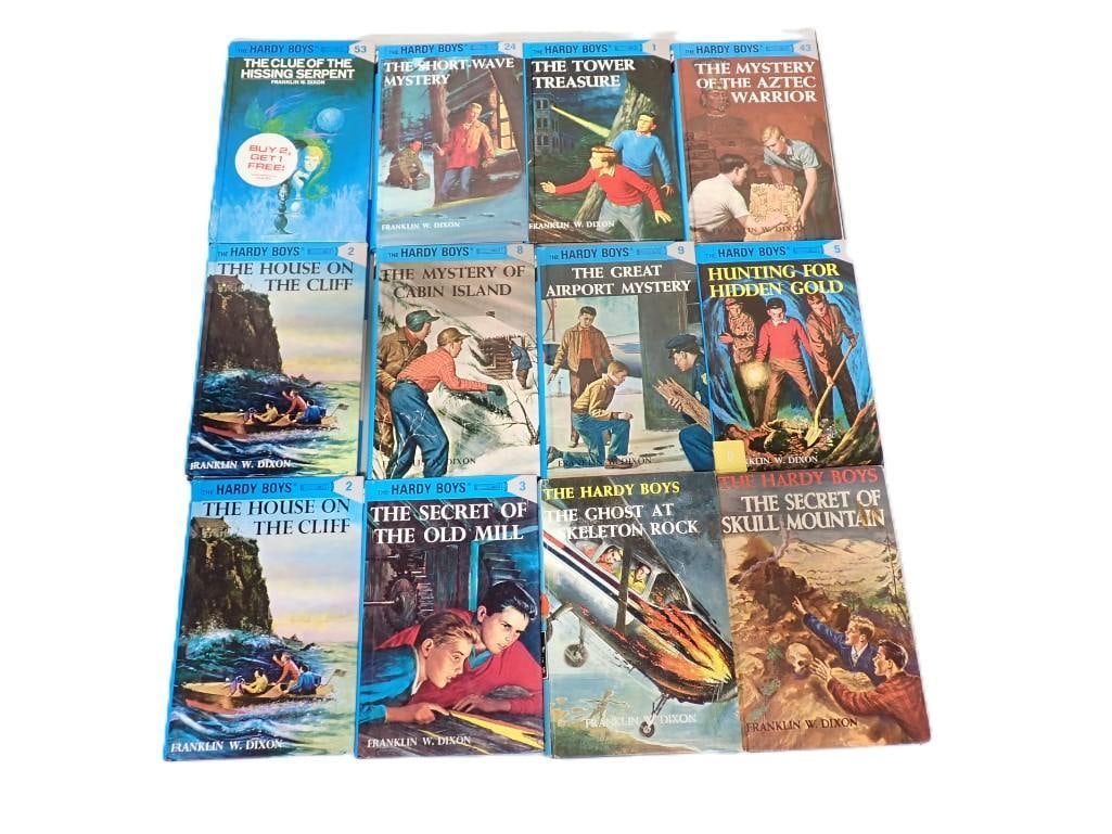 Vintage Hardy Boys Books - 12 of them: Vintage Hardy Boys Books - 12 of them All pictures are considered part of the description and should be examined carefully by bidders. Live Auctioneers is now offering Live Shipping through them. 