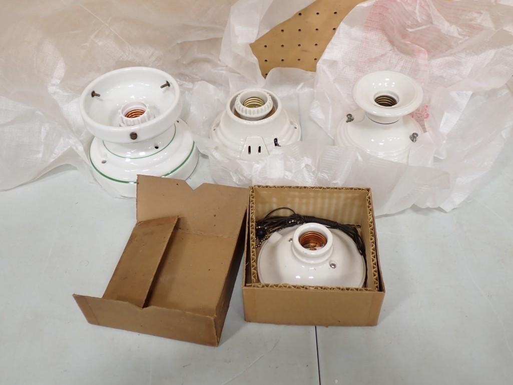 Antique Porcelain Light Fixtures, etc. (1 of 11)