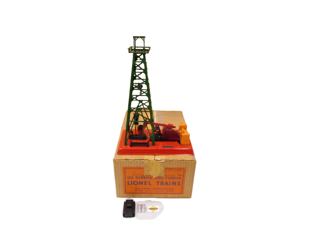 Original Lionel No 455 Sunoco Oil Derrick and Pumper Model Railroad Accessory in Original Box (1 of 12)