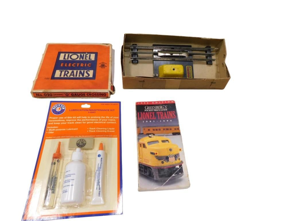 Lionel Train Lot including O Gauge Crossing 020, Lube Kit 6-62927, Pocket Price Guide, American Flye (1 of 14)