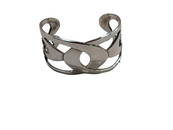 Mexican Sterling Silver cuff Bracelet.  Scrolled Openwork Bracelets Stamped 925 with Makers Mark
