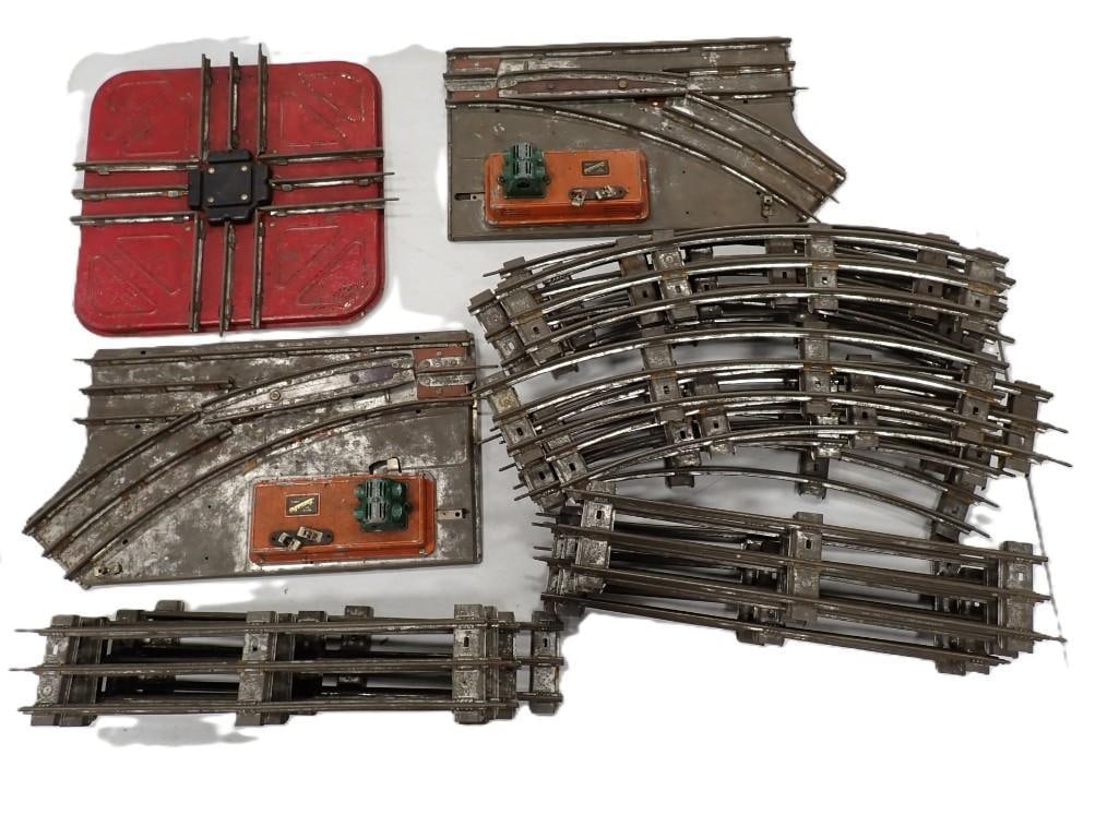 Lot of Vintage O Scale Model Train Track including Crosses, Curves, Switches, etc. (1 of 12)