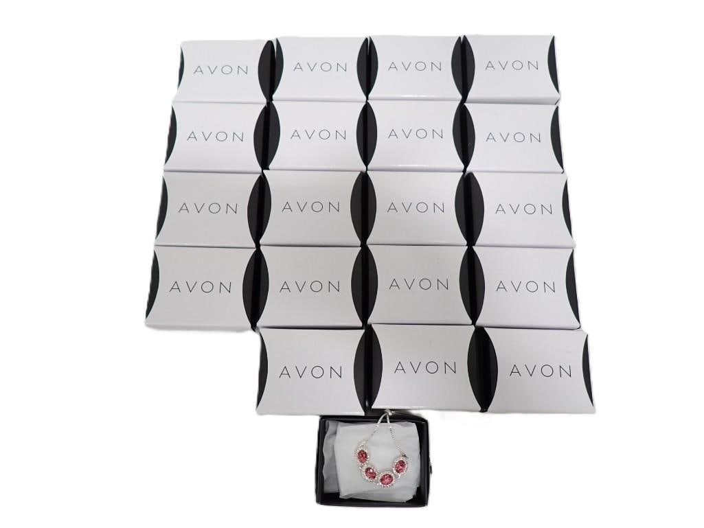 Lot of new in package Avon Pink Glamour Bracelets - 20 of them: Lot of new in package Avon Pink Glamour Bracelets - 20 of them All pictures are considered part of the description and should be examined carefully by bidders. Live Auctioneers is now offering Live Sh