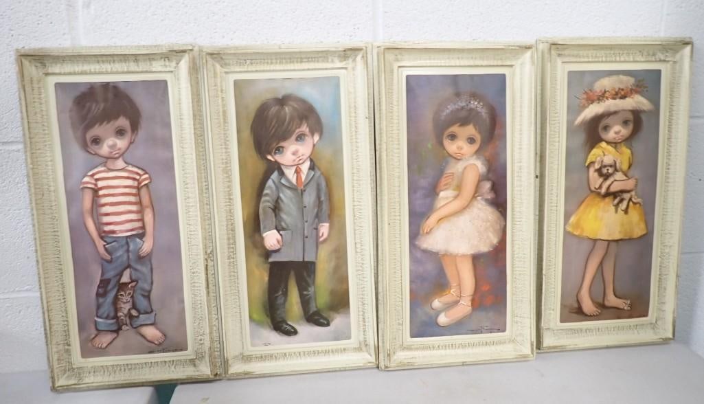 Lot of 4 Ozz Franca Big Eyes Prints - these are just molded plastic shaped into framed pictures (1 of 6)