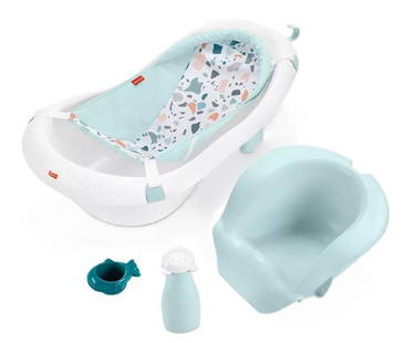 New in Package Fisher-Price 4 in 1 Sling'n Seat Tub: New in Package Fisher-Price 4 in 1 Sling&#39;n Seat Tub - should look similar to the first picture All pictures are considered part of the description and should be examined carefully by bidders. Live