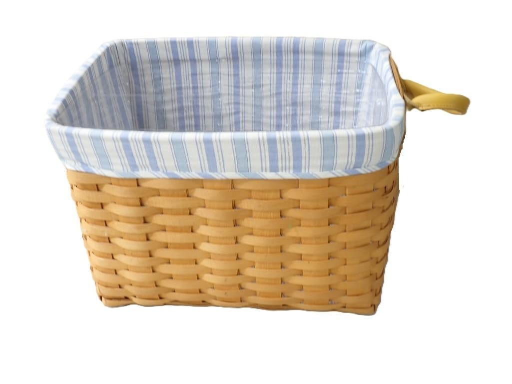 Signed Longaberger Handwoven Basket with plastic insert (1 of 10)