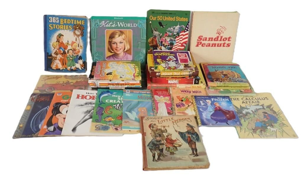 esVintage Book lot including Children's, Little Golden Books, Walt Disney, Peanuts, Marvel, etc. (1 of 13)