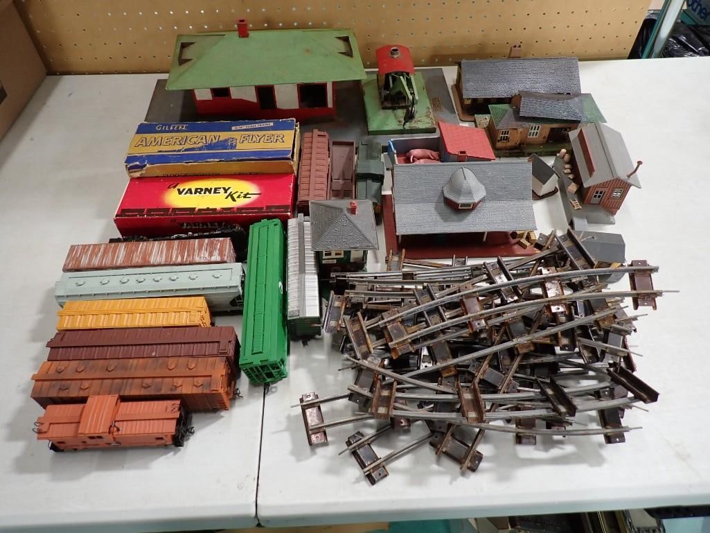 Large Model Train Lot including O Scale Accessories, American Flyer, Varney, Track, Trains, etc. (1 of 10)