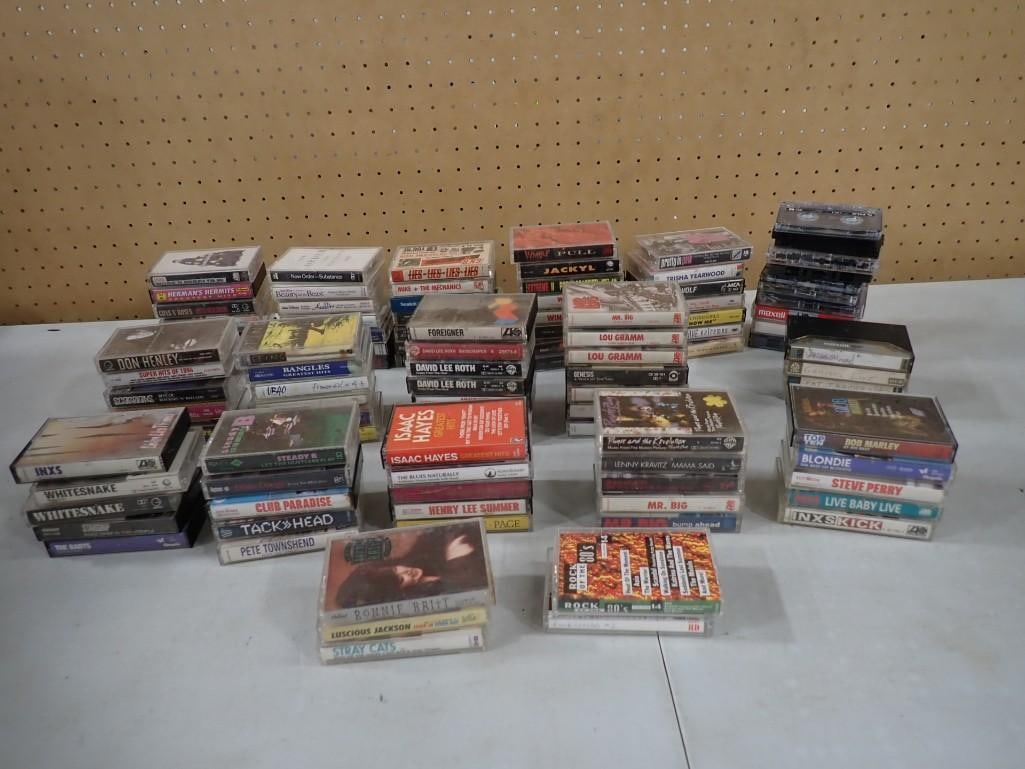 Lot of Cassette Tapes incl INXS, Prince, Isaac Hayes, David Lee Roth, Foreigner,: Lot of Cassette Tapes incl INXS, Prince, Isaac Hayes, David Lee Roth, Foreigner, Blondie, Bob Marley, Lenny Kravitz, Mr Big, Bangles, Whitesnake, Don Henley, Guns n' Roses, Jackyl, etc. Each