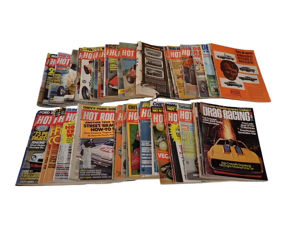 Lot of Car Magazines incl Hot Rod, Drag Racing, etc: Lot of Car Magazines incl Hot Rod, Drag Racing, etc - All pictures are considered part of the description and should be examined carefully by bidders. Live Auctioneers is now offering Live Shipping th