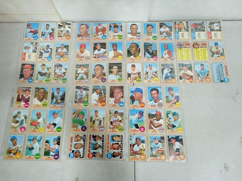 1968 Topps Baseball Cards 63 Total incl Tony Oliva, Boog Powell, Maury Wills, Roy Face, (1 of 11)