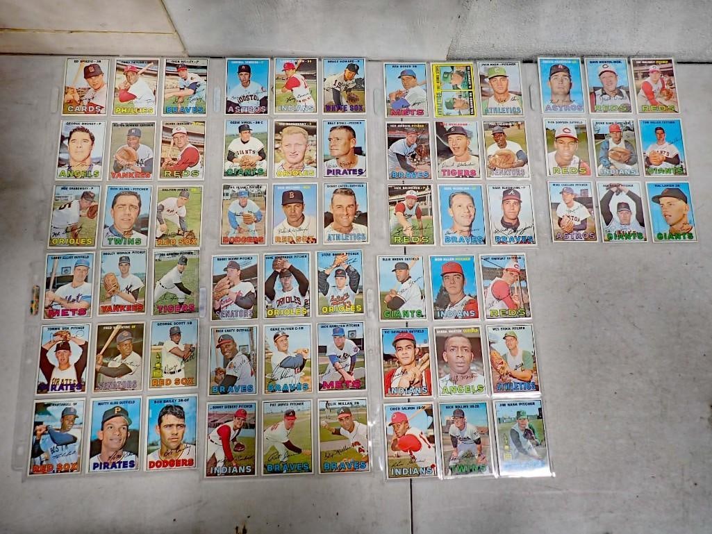 1967 Topps Baseball Cards 63 Total incl Elston Howard, Sal Bando RC, Rico Corty (1 of 12)