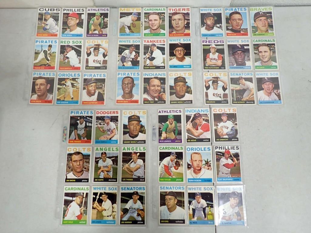 1964 Topps Baseball Cards 45 Total Clean incl Tony La Russa, Al Lopez HOF, Dave De Busschere Sox, (1 of 10)