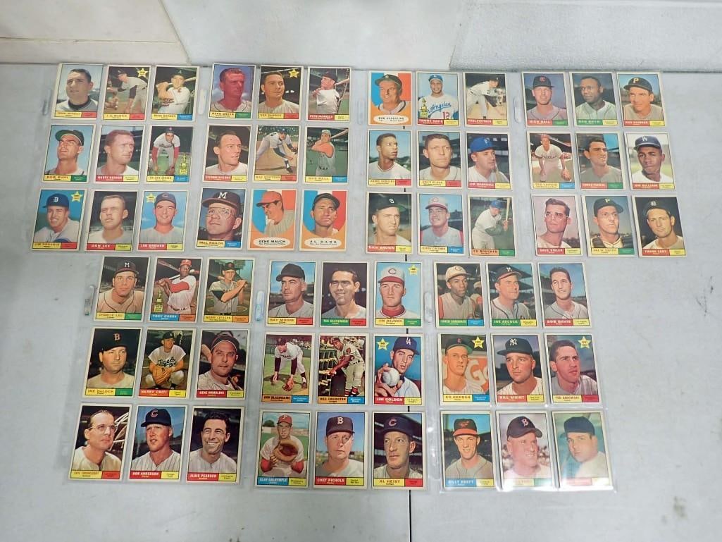 1961 Topps Baseball Cards 63 Total Clean Cards (1 of 13)