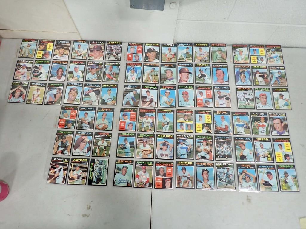 1971 Topps Baseball Cards 81 Total incl Jim Hunter HOF, Bill Melton 2nd Year, etc (1 of 12)
