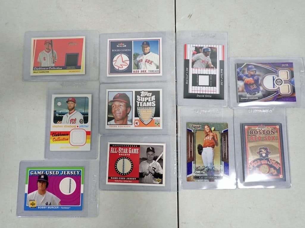10 Relic Baseball Cards (1 of 9)