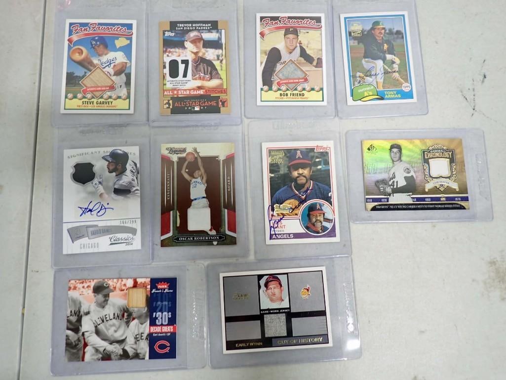 10 Relic Baseball Cards (1 of 9)