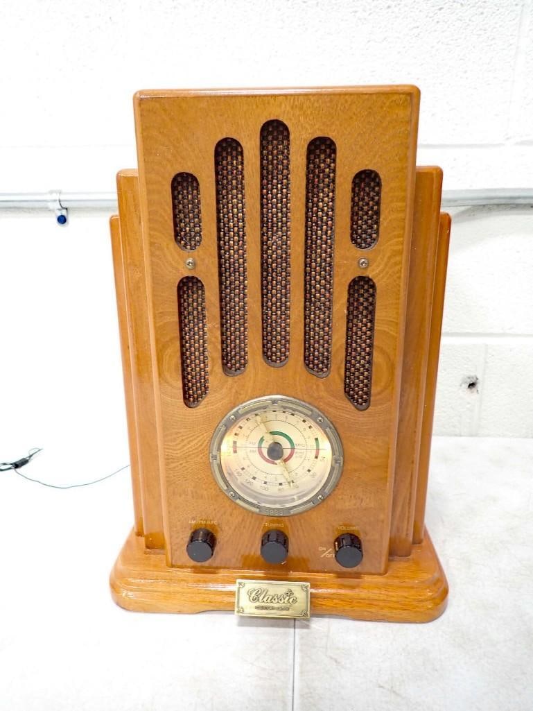 Empire Classic Collector's Edition Radio Cassette Player Art Deco Skyscraper Style Modern Radio: Empire Classic Collector's Edition Radio Cassette Player Art Deco Skyscraper Style Modern Radio . Condition: tested and works. All pictures are considered part of the desc