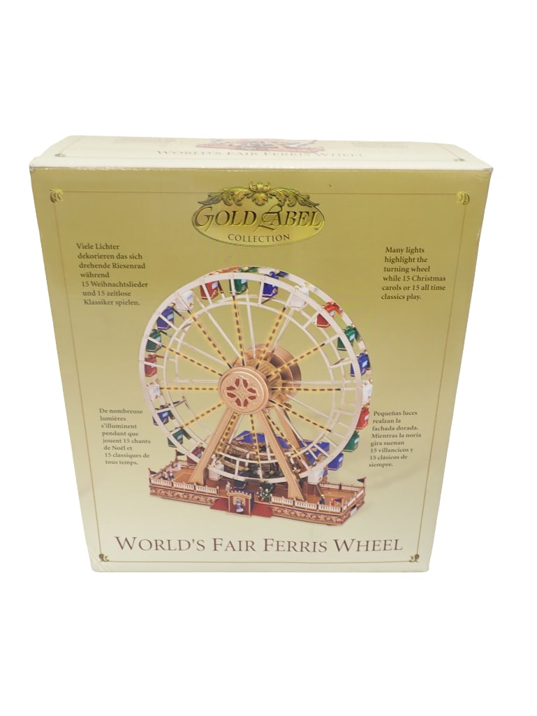 Gold Label Collection World's Fair Ferris Wheel Animated Music Box Plays 30 Songs New in Box (1 of 6)