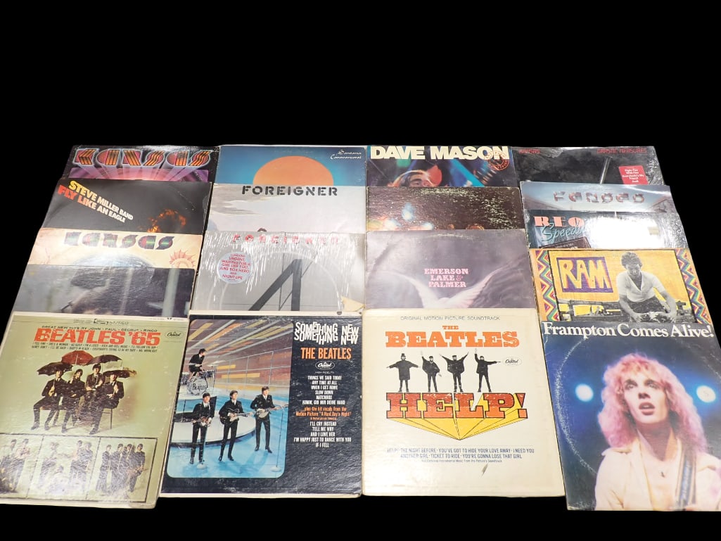 Lot of Vinyl Records 33 RPM LPs incl The Beatles Something New, The Beatles Help, The Beatles '65, (1 of 9)
