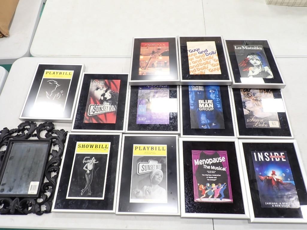 Lot of Framed Playbills, Stagebills, etc from Musicals and Plays Plus an Ornate Picture Frame (1 of 8)